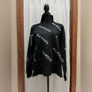 Kangol X H&M Limited Edition Black Logo Sweater size XS